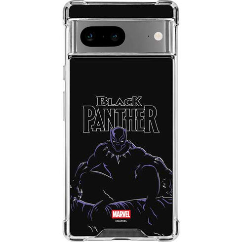 Marvel Black Panther Night Time Watch Google Pixel 8a Clear Case